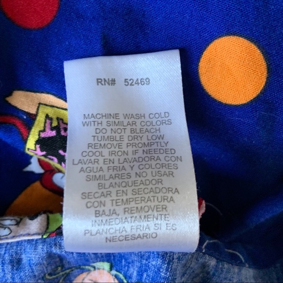 Disney Happy Halloween Minnie Mickey Mouse Pumpkins Bats Cotton Nurse Scrub Top - Picture 9 of 9